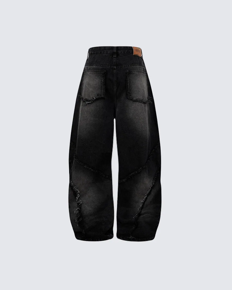 Spiral-Stitched Wide-Leg Jeans sold by KIIKIO product image thumbnail 4