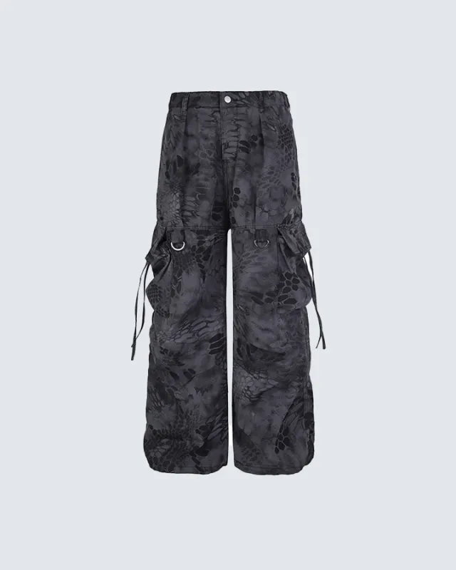 Snake Print Cargo Pants sold by KIIKIO