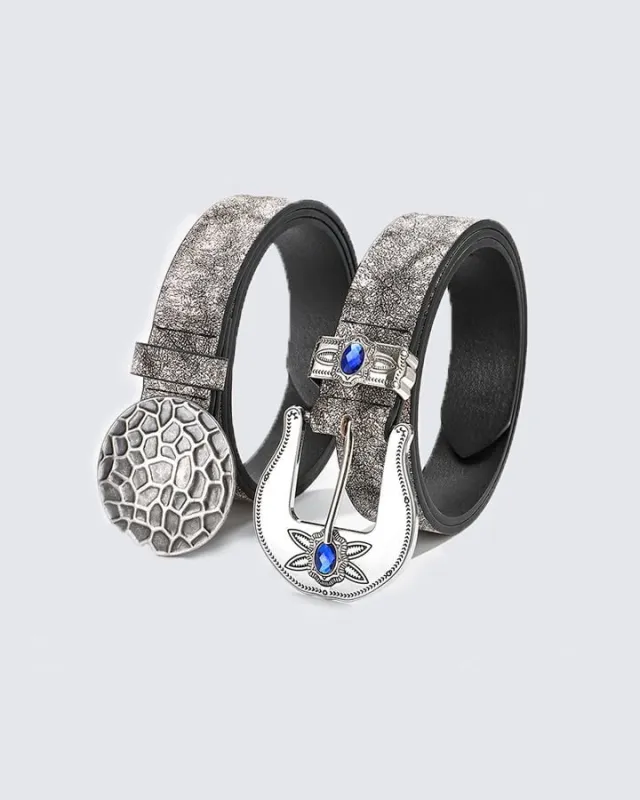 Vintage Western-Style Leather Belts sold by KIIKIO