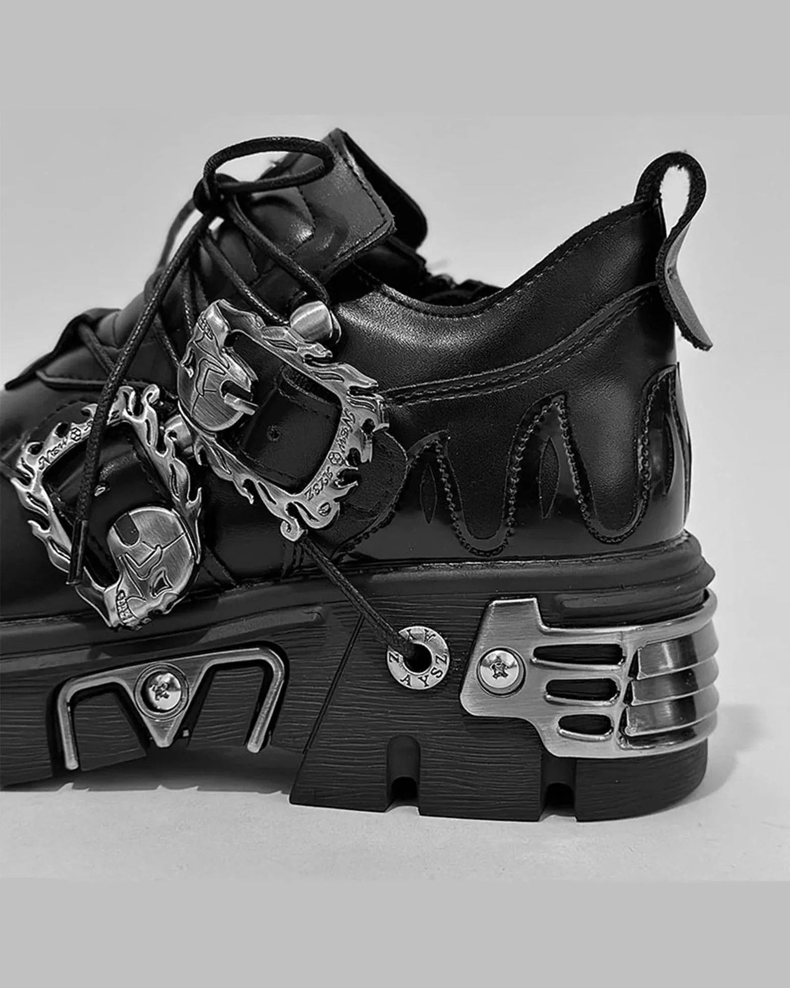Gothic Punk Chunky Sole Metal Decor Boots sold by KIIKIO product image thumbnail 5