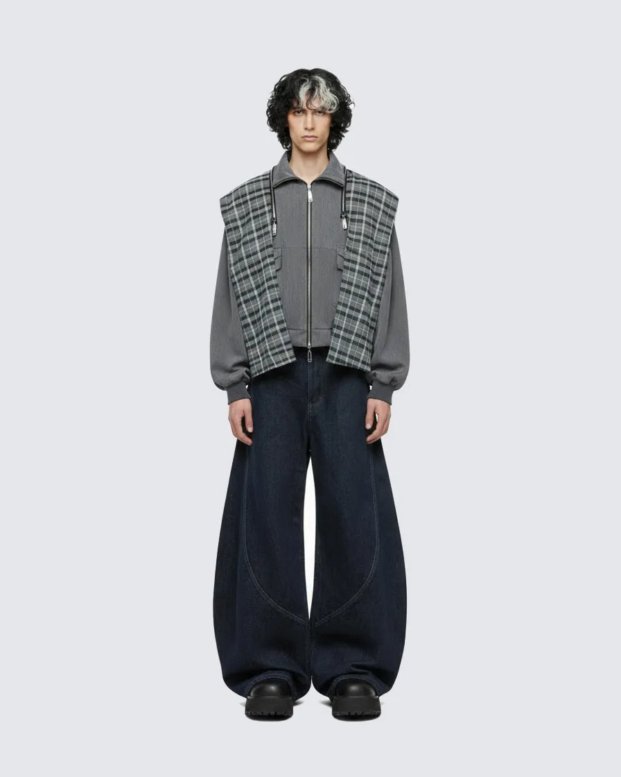 Dark Blade Pants - Wide-Leg Curved Denim sold by KIIKIO product image thumbnail 2