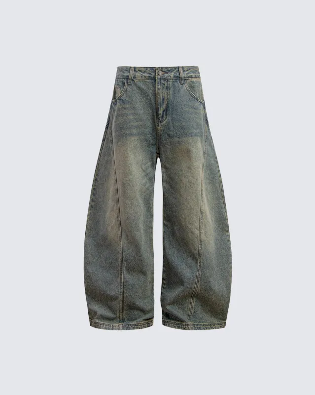Blade Pants - Distressed Wide-Legged Denim sold by KIIKIO