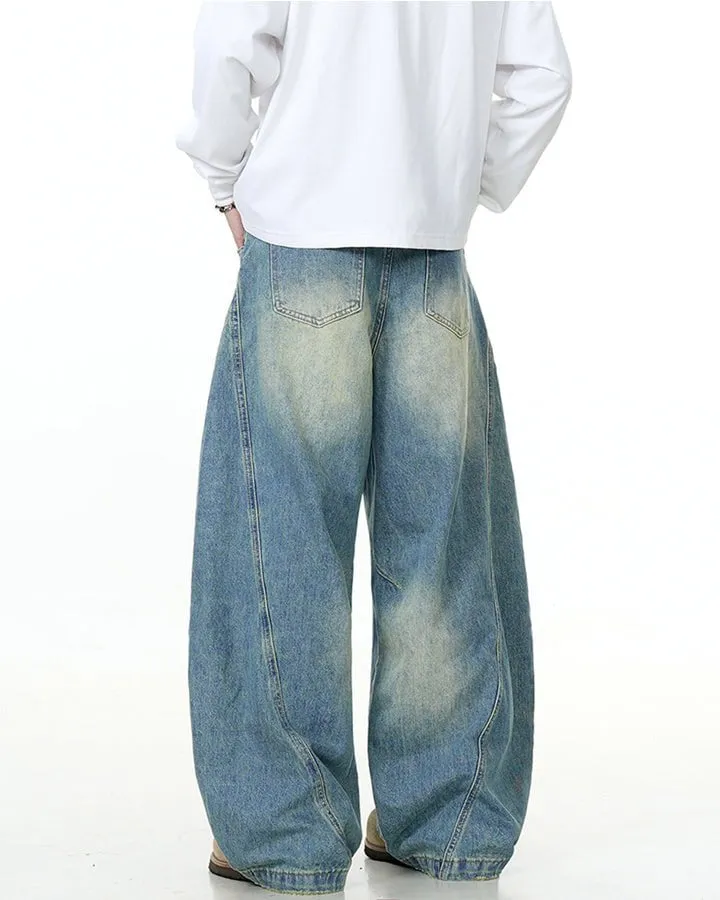 Washed Scimitar Design Jeans sold by KIIKIO product image thumbnail 3