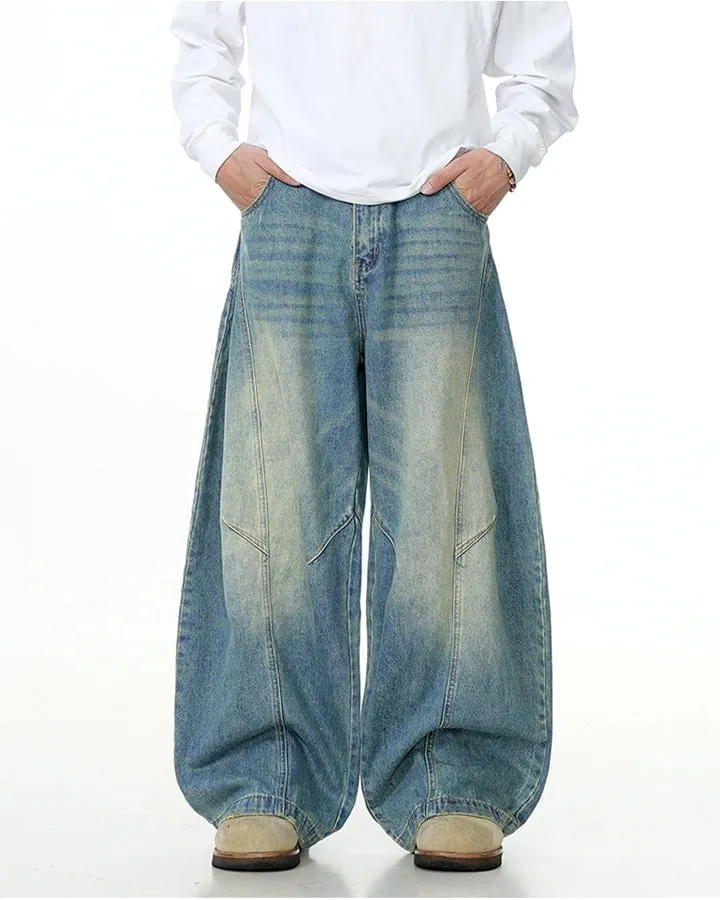 Washed Scimitar Design Jeans sold by KIIKIO product image thumbnail 2