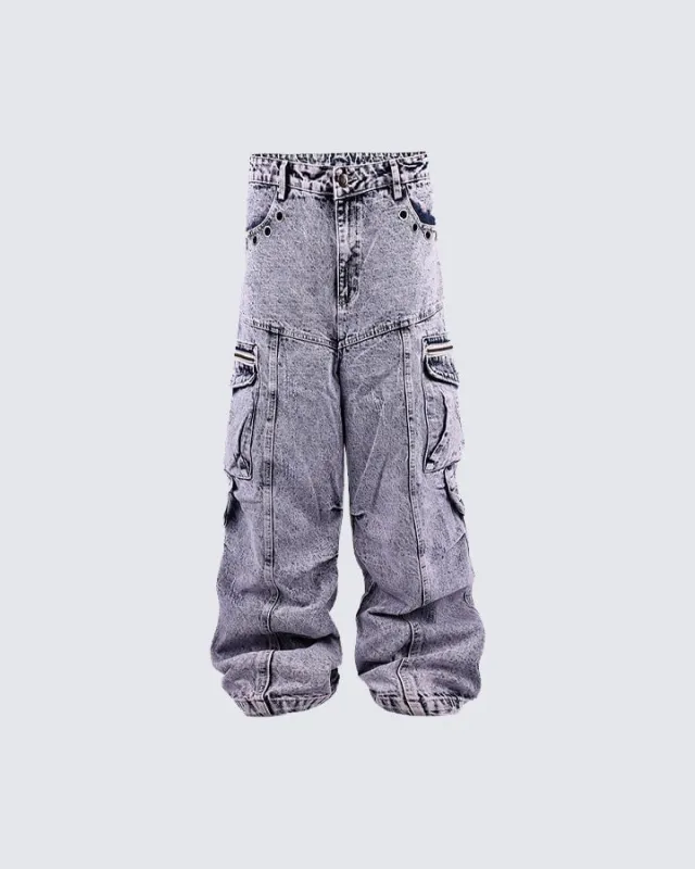 14-Ounce Heavyweight Vintage Washed Denim Pants sold by KIIKIO