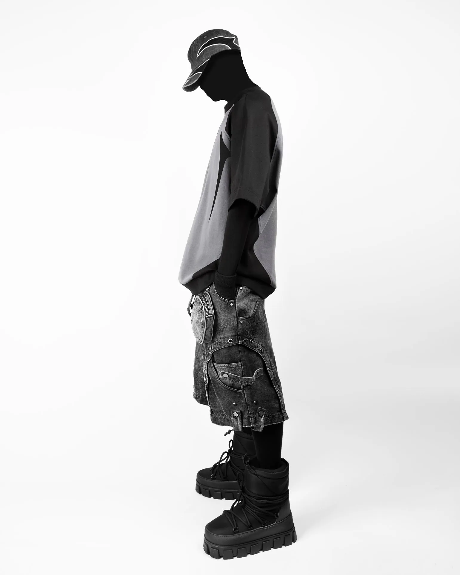 Heavy-Duty Waist Bag Strap Denim Casual Shorts sold by KIIKIO product image thumbnail 3