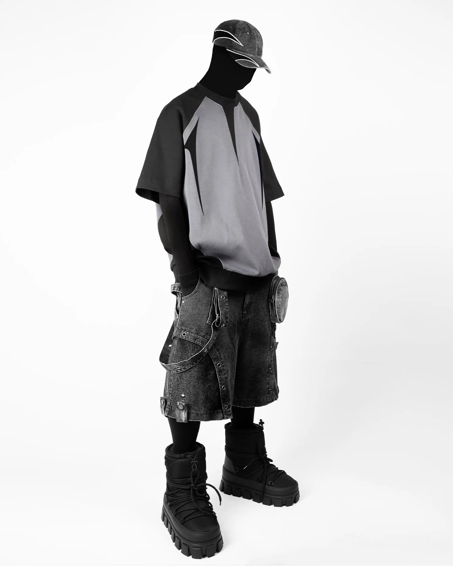 Heavy-Duty Waist Bag Strap Denim Casual Shorts sold by KIIKIO product image thumbnail 4