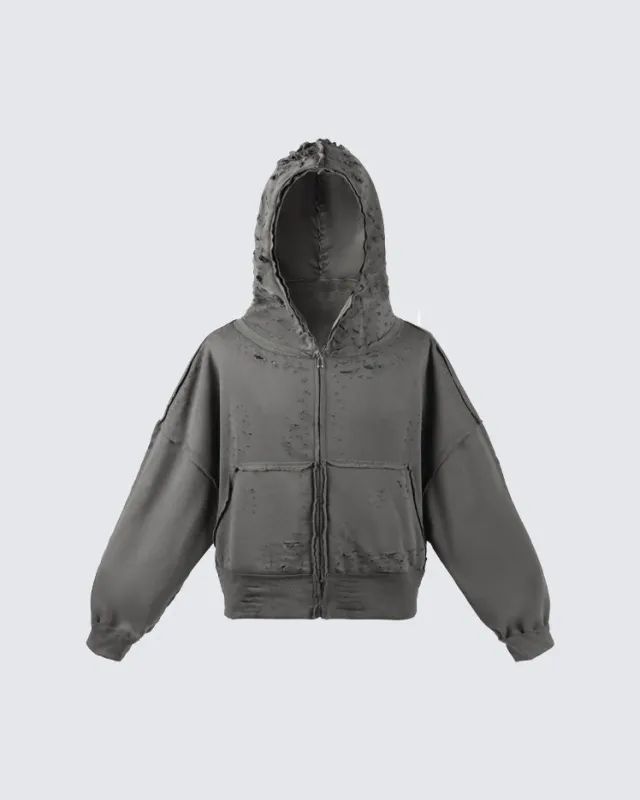 American Street High-Street Distressed Hoodie sold by KIIKIO