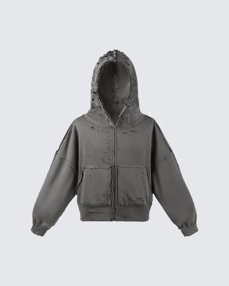 American Street High-Street Distressed Hoodie sold by KIIKIO