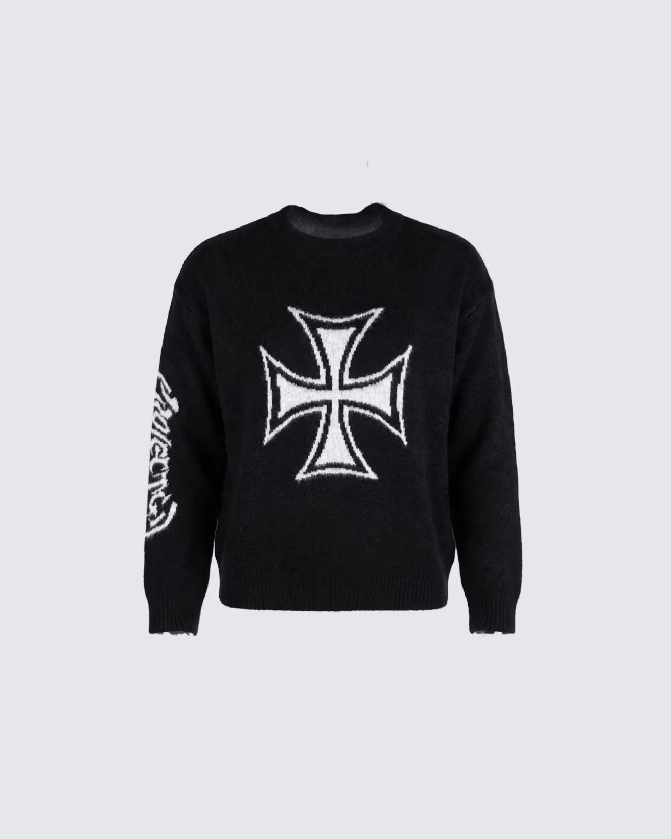 Iron Cross Jacquard Knit sold by KIIKIO