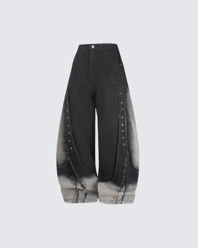 Heavy Design Studded Wide-Leg Pants sold by KIIKIO