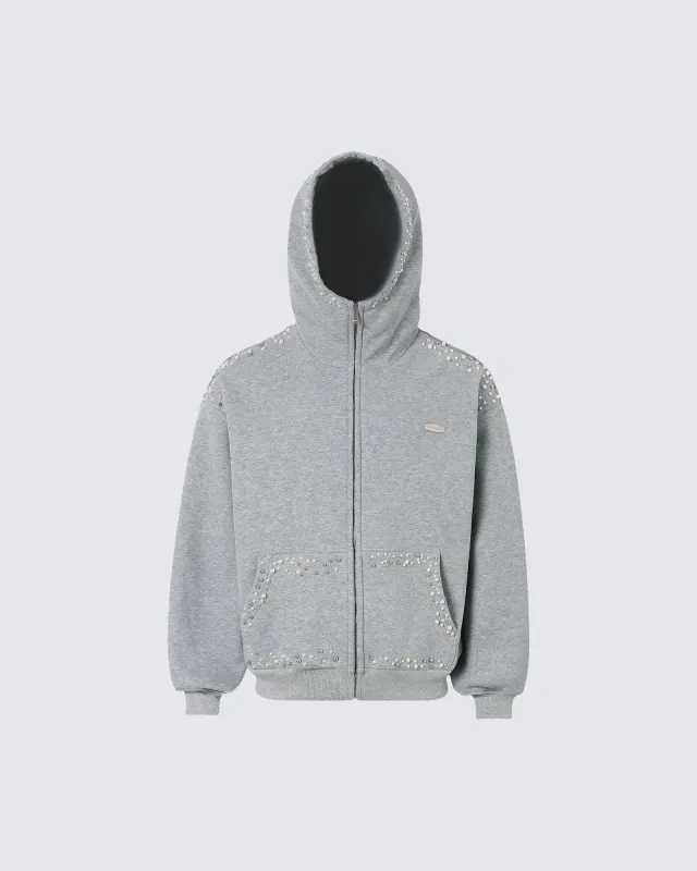 New Year New Studded Zip Hoodie sold by KIIKIO