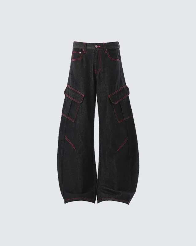 American Vintage Contrast Stitch Washed Denim Jeans made by KIIKIO