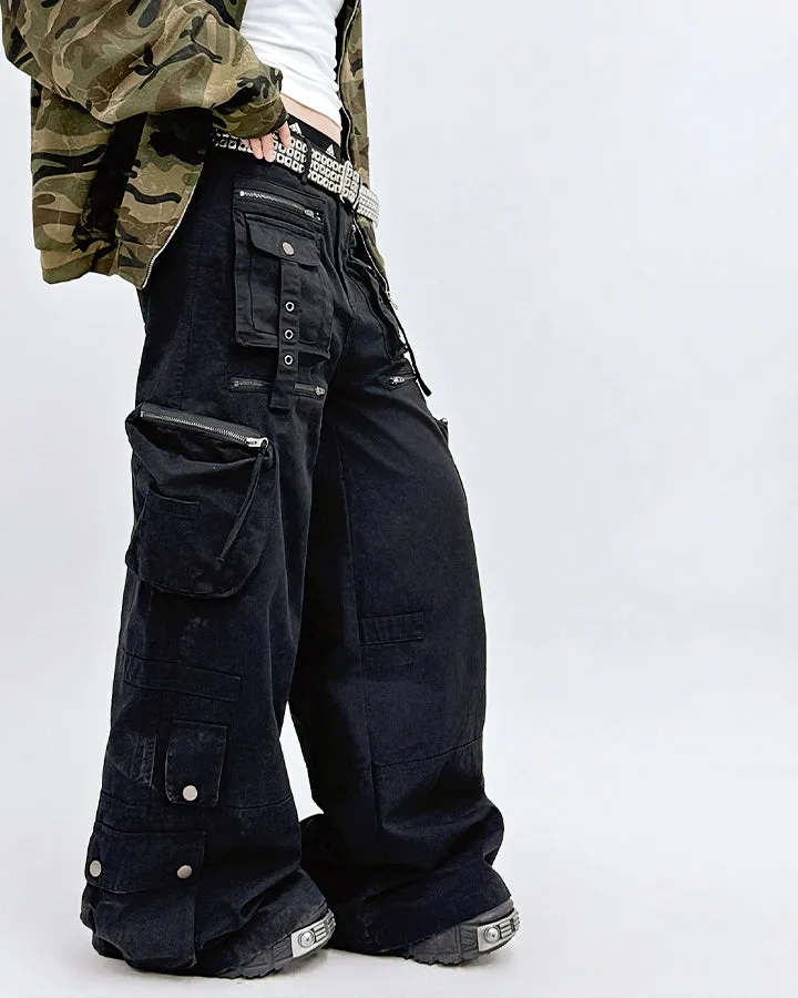 American Workwear Multi-Pocket Denim Pants sold by KIIKIO product image thumbnail 4