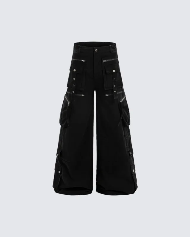American Workwear Multi-Pocket Denim Pants made by KIIKIO
