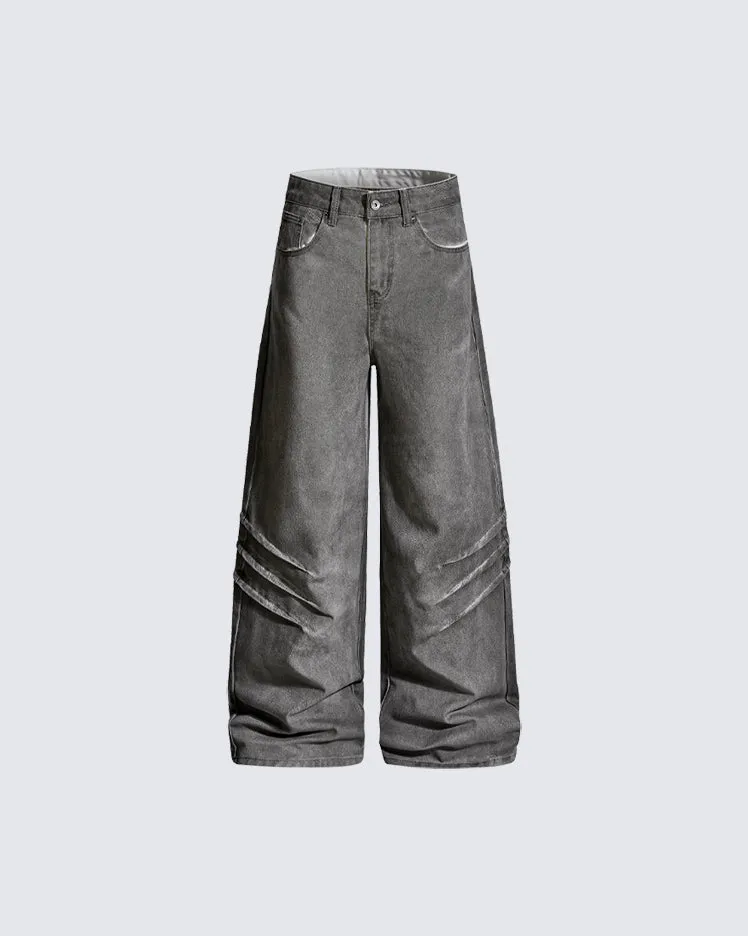 Wasteland Washed Distressed Denim Pants sold by KIIKIO