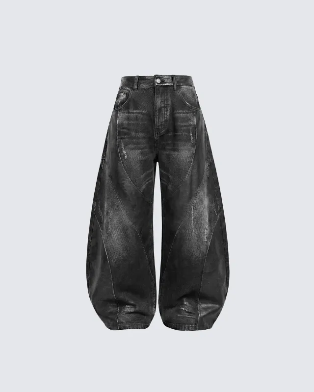 LOW SATURATION-Washed Wide-Leg Denim Pants made by KIIKIO