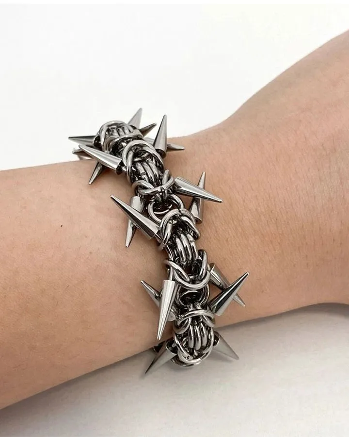 New Punk Spike Chain Bracelet sold by KIIKIO product image thumbnail 2