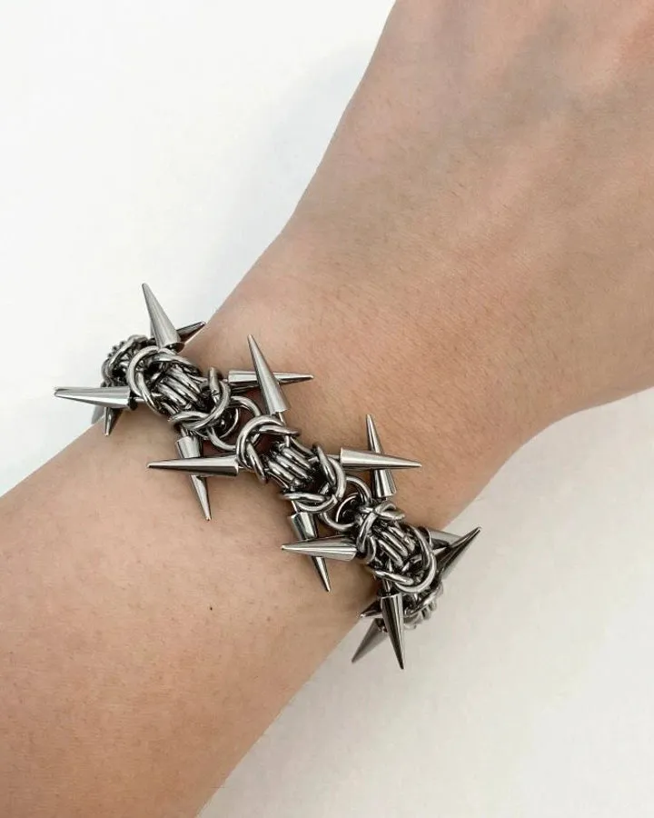 New Punk Spike Chain Bracelet sold by KIIKIO product image thumbnail 3
