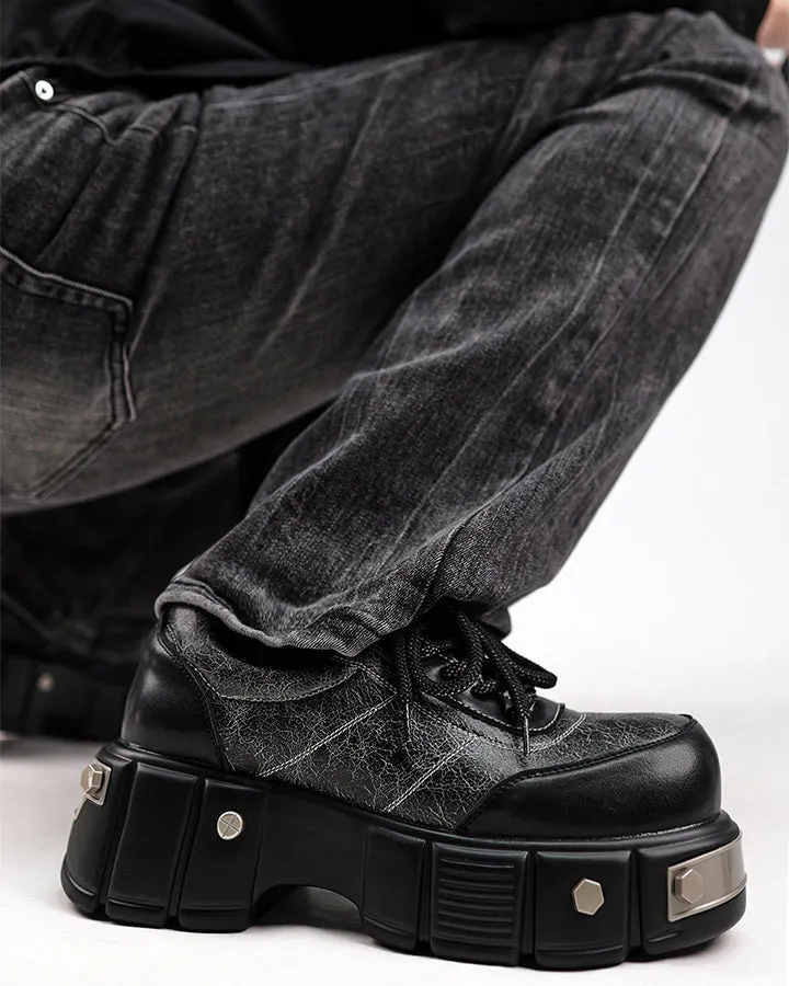 Chunky Studded Platform Lace Up Shoes sold by KIIKIO product image thumbnail 2