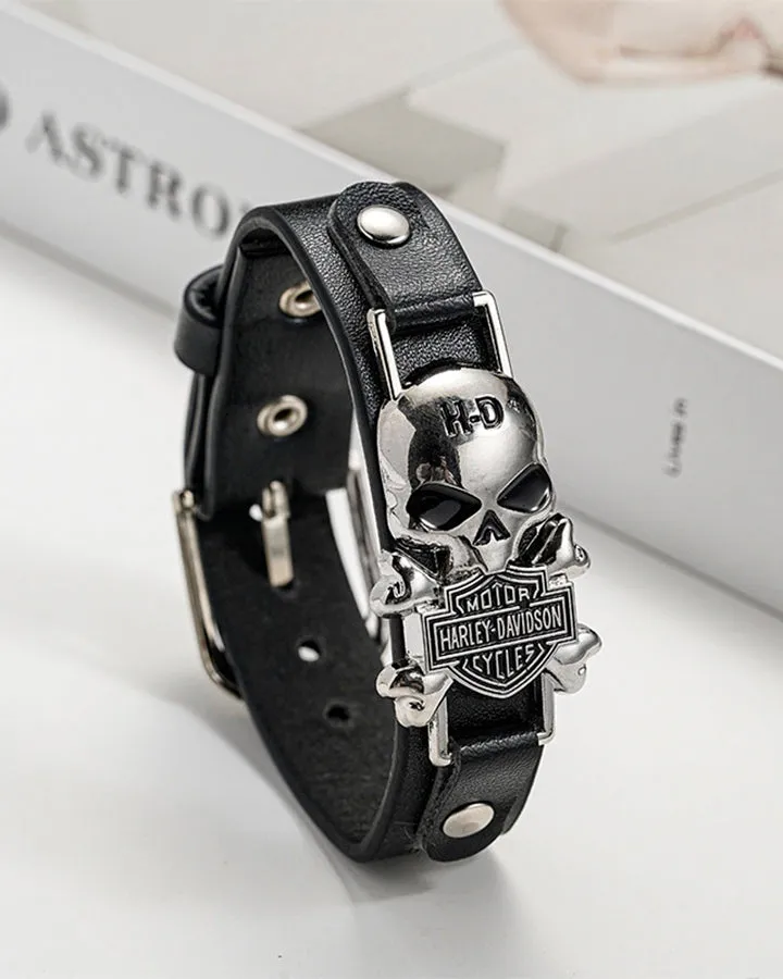 Vintage Skull Buckle Punk Bracelet sold by KIIKIO product image thumbnail 4