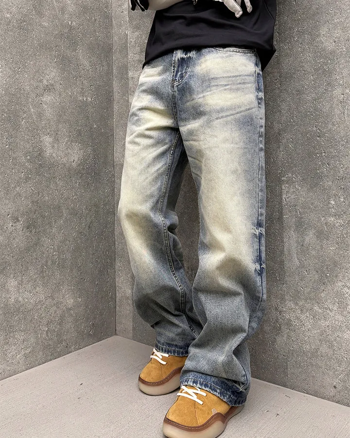High Street Whisker Wash Wide Leg Jeans sold by KIIKIO product image thumbnail 2
