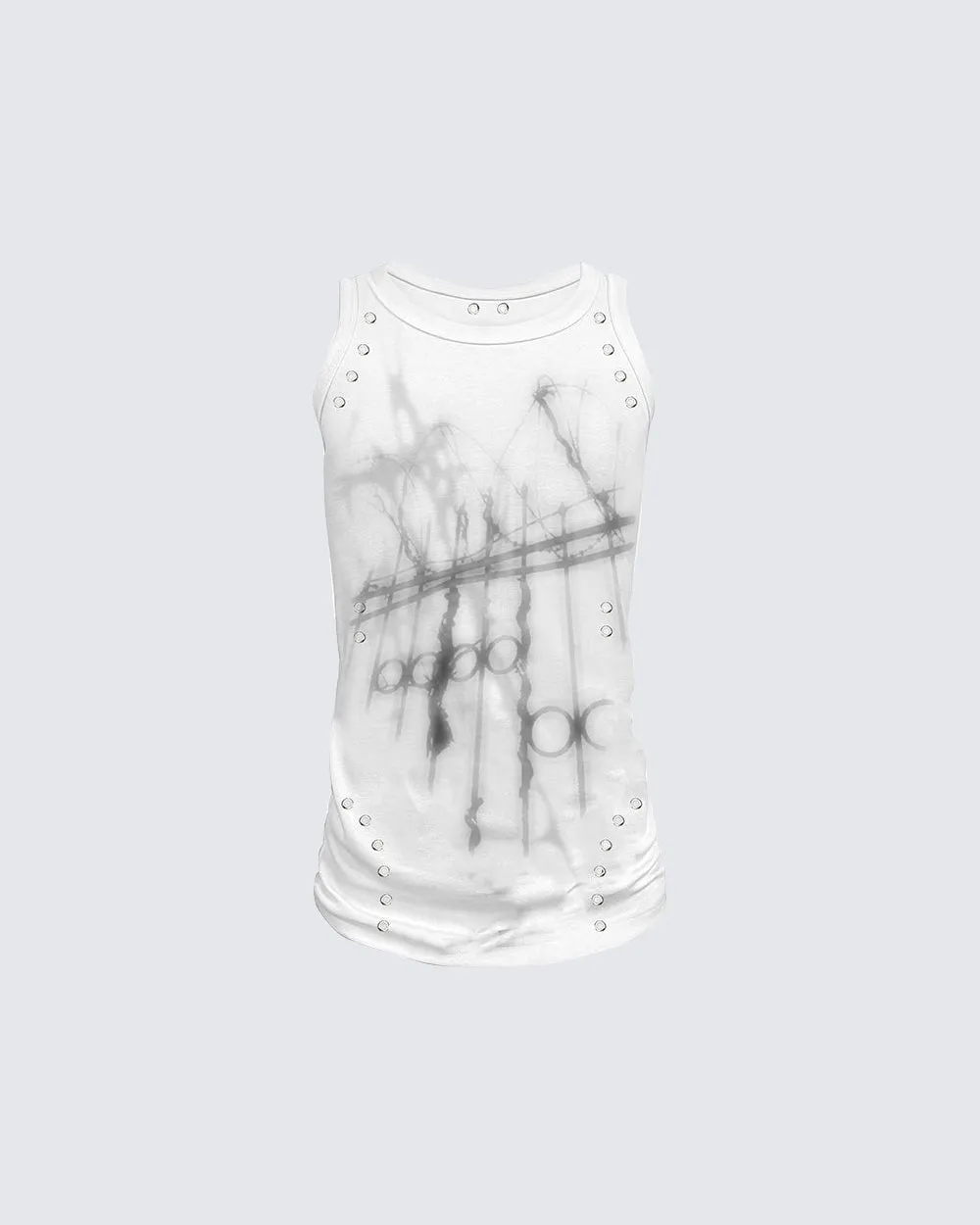 American Gothic Rivet Slim Fit Tank Top sold by KIIKIO product image thumbnail 2
