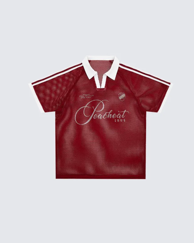 Vintage Mesh Number Graphic Polo Jersey Tee made by KIIKIO