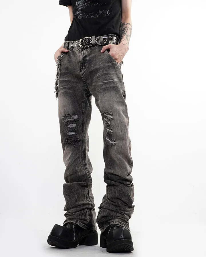 High Street Flared Extra-Long Stacked Jeans sold by KIIKIO product image thumbnail 2