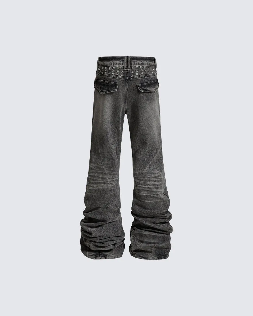 High Street Flared Extra-Long Stacked Jeans sold by KIIKIO product image thumbnail 3