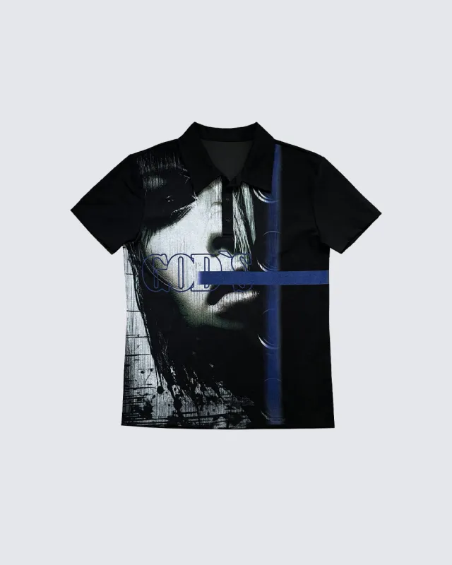 Retro High Street Hip-Hop Personalized Printed Polo Shirt made by KIIKIO