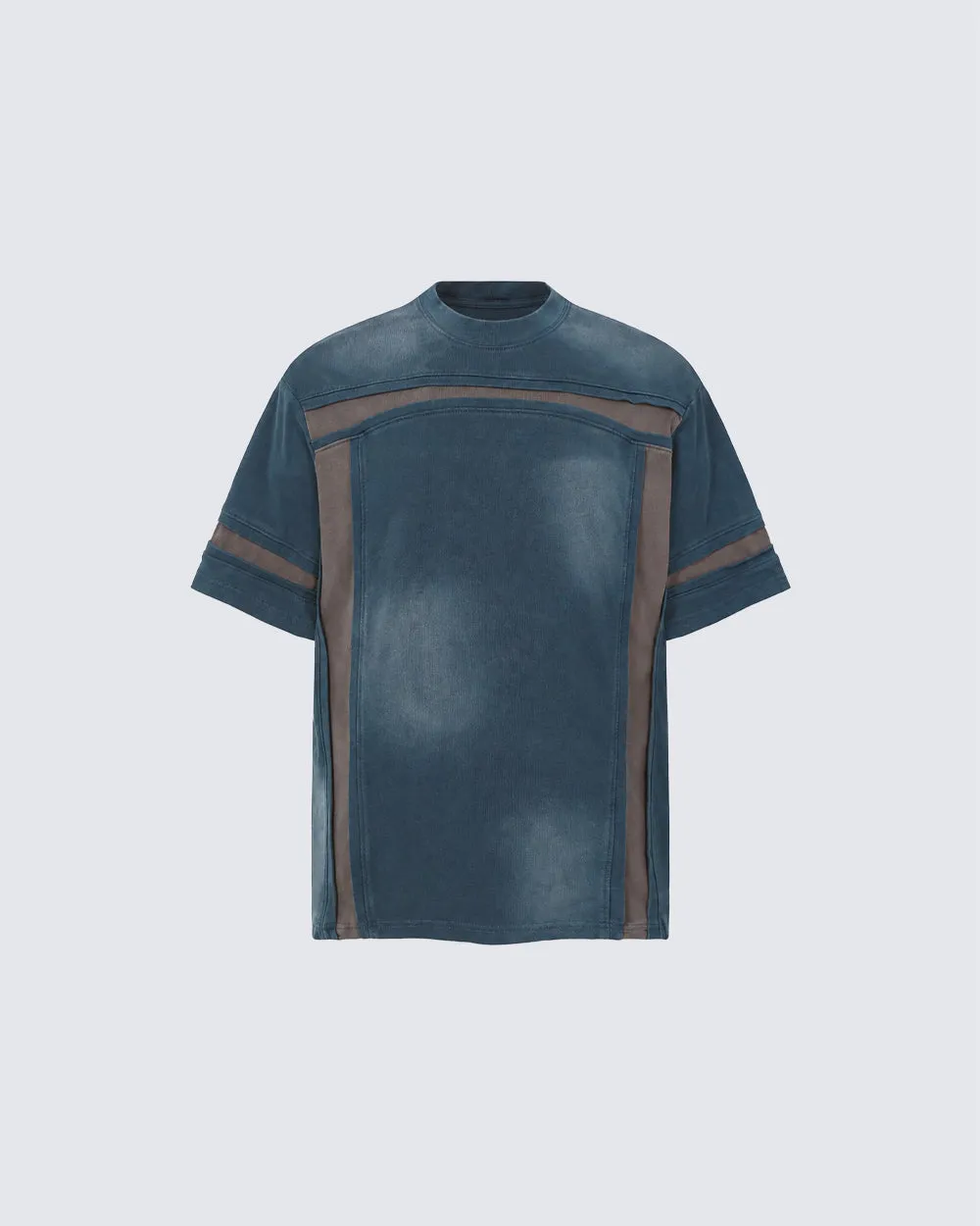 American Utility Contrast Panel Boxy New Tee sold by KIIKIO product image thumbnail 4