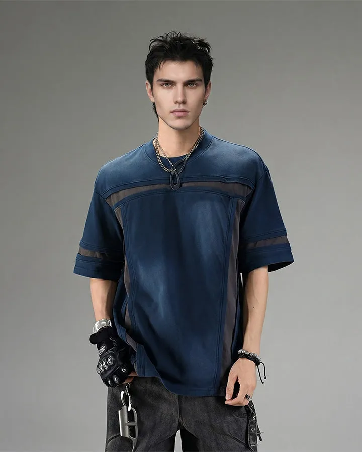 American Utility Contrast Panel Boxy New Tee sold by KIIKIO product image thumbnail 5
