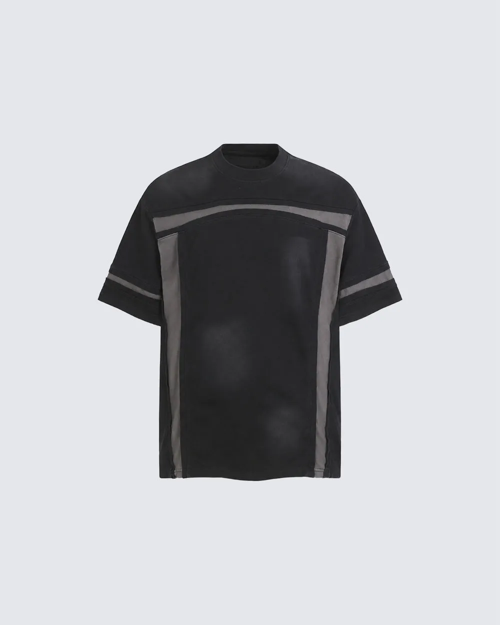 American Utility Contrast Panel Boxy New Tee sold by KIIKIO