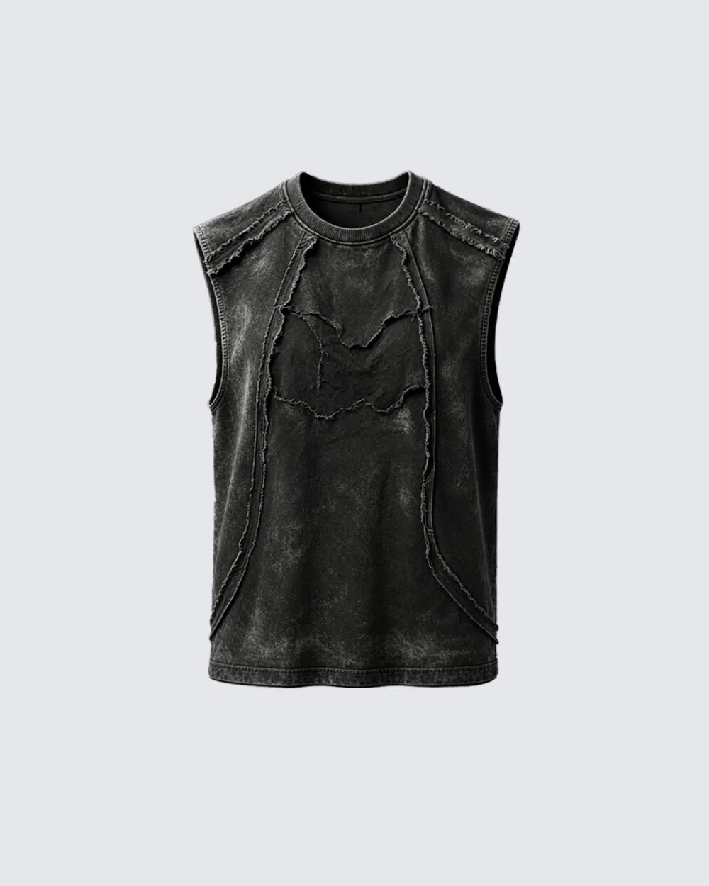 KIIKIO Retro Frayed Sleeveless Vest sold by KIIKIO