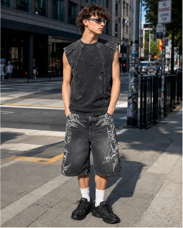 KIIKIO Retro Frayed Sleeveless Vest sold by KIIKIO product image thumbnail 2