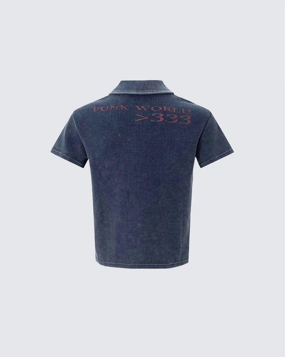High Street Graphic Textured Washed New Polo T-Shirt sold by KIIKIO product image thumbnail 3