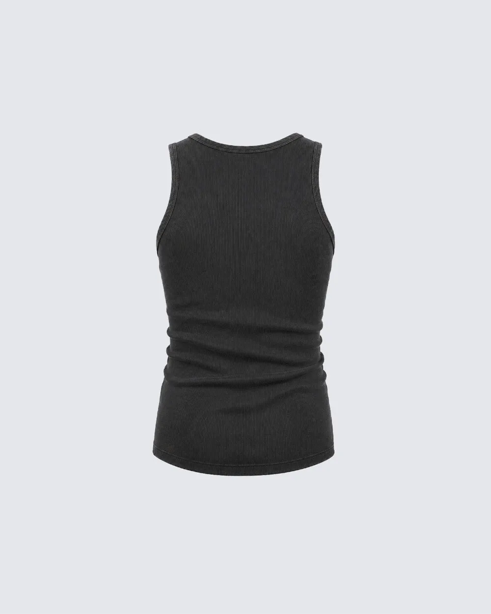 KIIKIO Vintage Washed Henley Neck Slim Fit Ribbed Tank Top sold by KIIKIO product image thumbnail 4