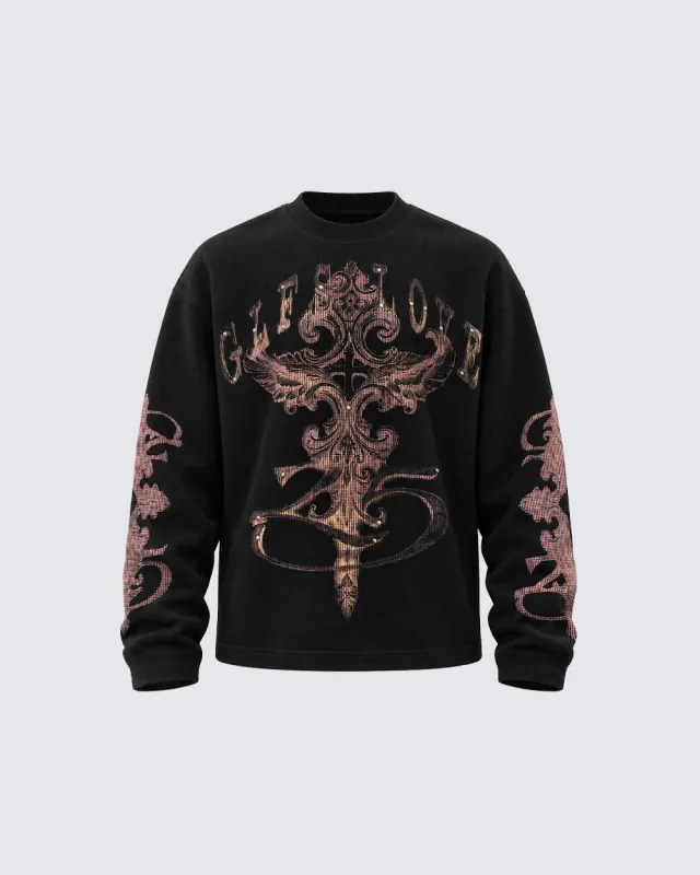 KIIKIO Gothic Vintage Graphic Oversized Long Sleeve Tee made by KIIKIO