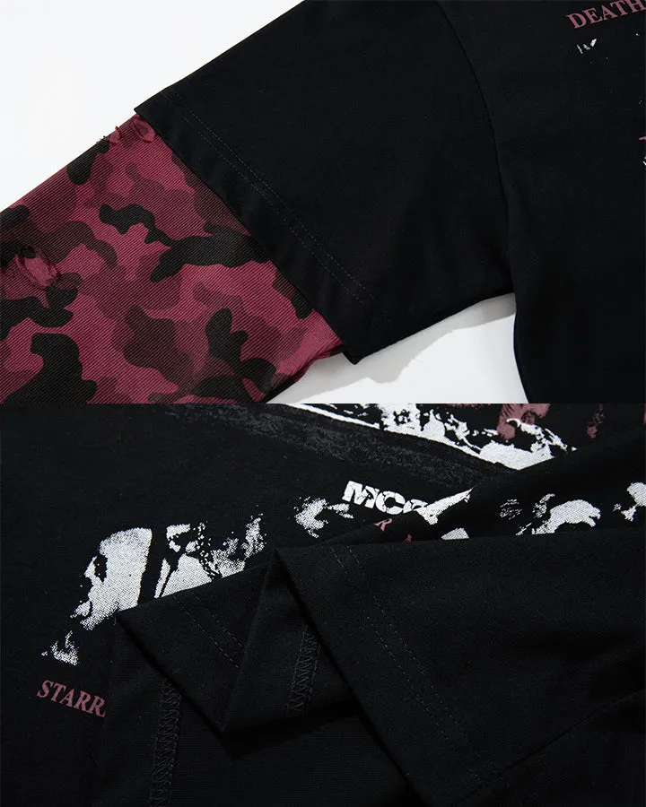 KIIKIO Dark Camo Layered Graphic Long Sleeve Tee sold by KIIKIO product image thumbnail 4