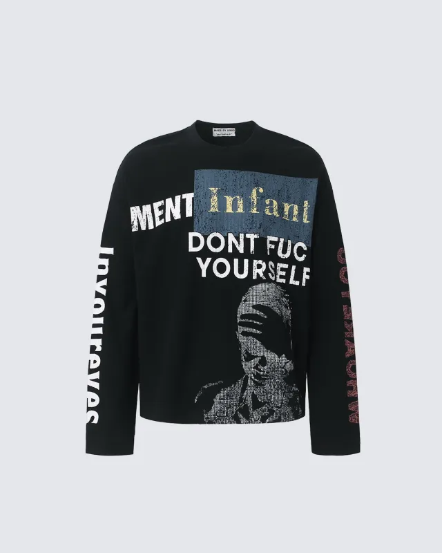 KIIKIO Streetwear Graphic Skull Print Long Sleeve T-Shirt made by KIIKIO