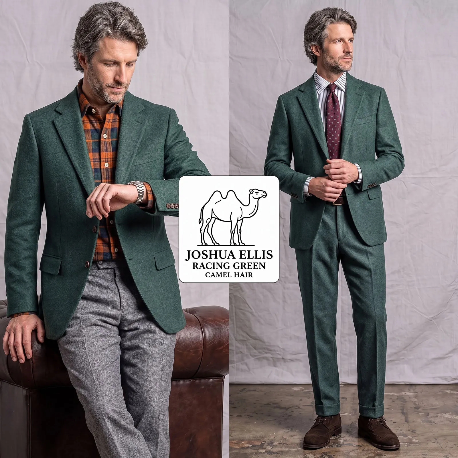 Custom Suits & Sportcoats Racing Green Pure Camel Hair sold by Epaulet Brand