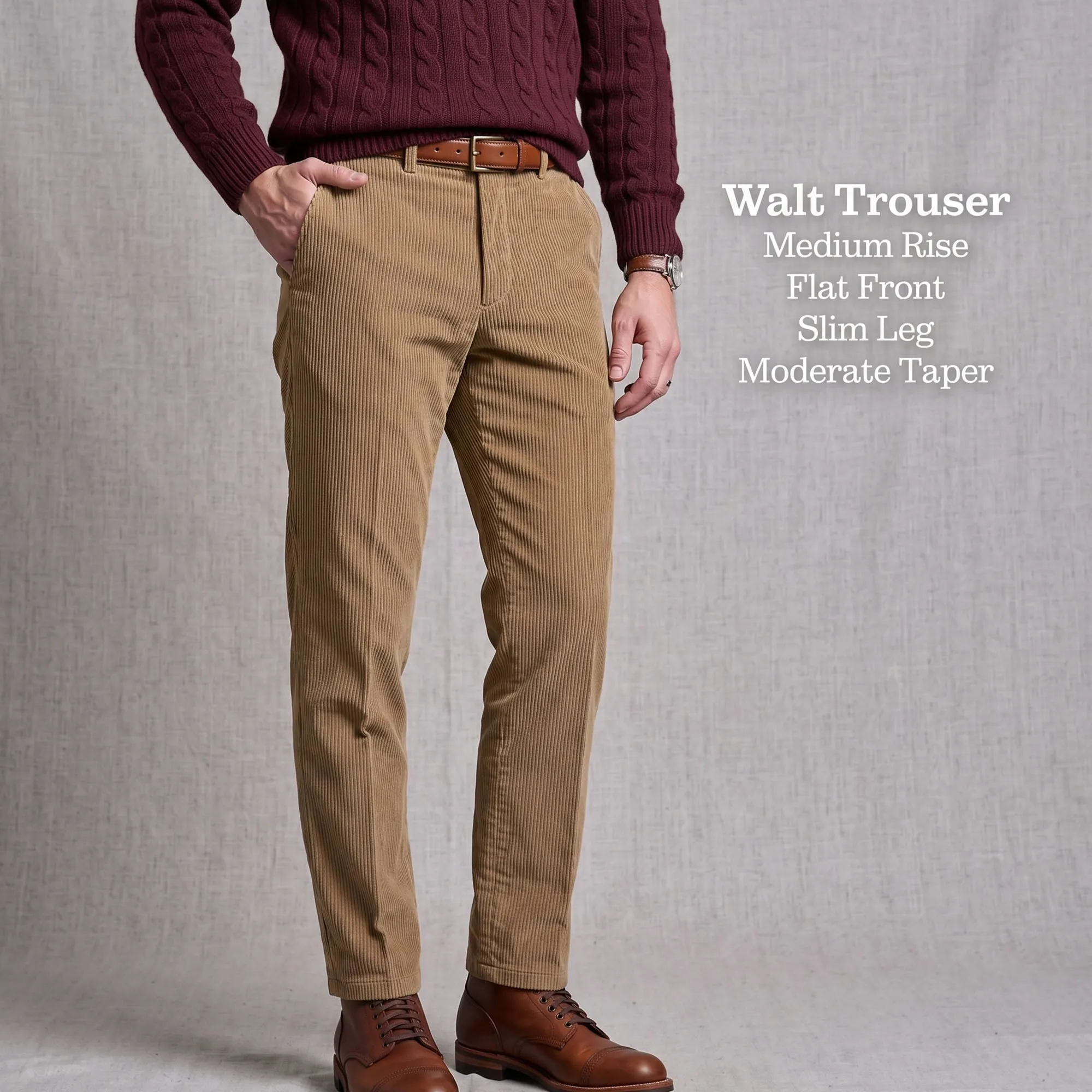 Custom Trousers in Mid-Weight Italian Cotton Corduroy sold by Epaulet Brand product image thumbnail 4