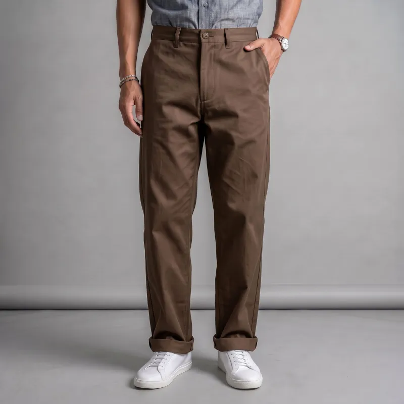 Fairfax Easy Fit Chinos Italian Walnut 9oz Twill made by Epaulet Brand