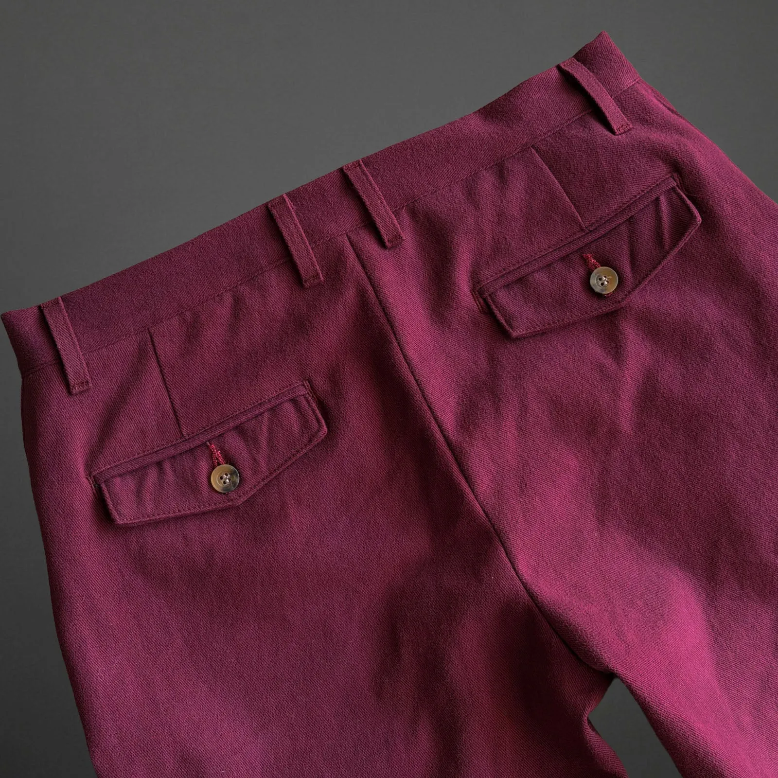 Fairfax Easy Fit Chinos Dyed Oxblood Twill sold by Epaulet Brand product image thumbnail 4
