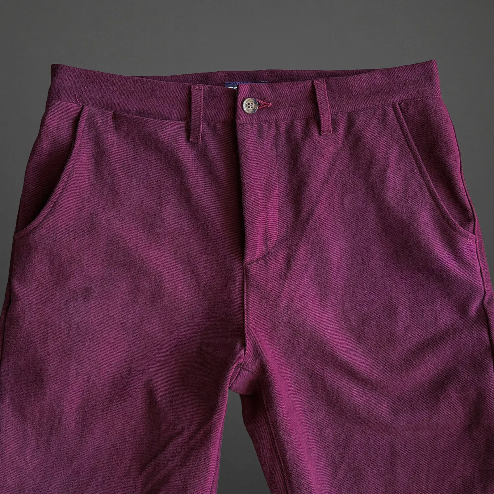 Fairfax Easy Fit Chinos Dyed Oxblood Twill sold by Epaulet Brand product image thumbnail 3