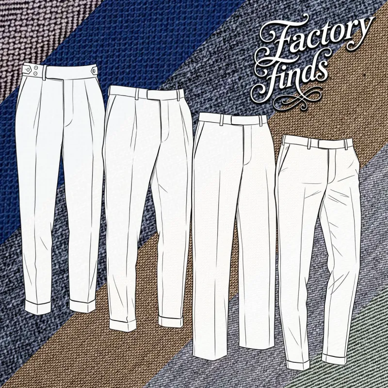 Factory Finds Trousers Holland & Sherry Dress & Solids made by Epaulet Brand