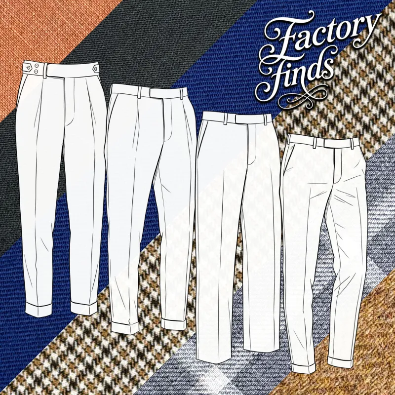 Factory Finds Trousers Holland & Sherry Luxe & Patterned made by Epaulet Brand