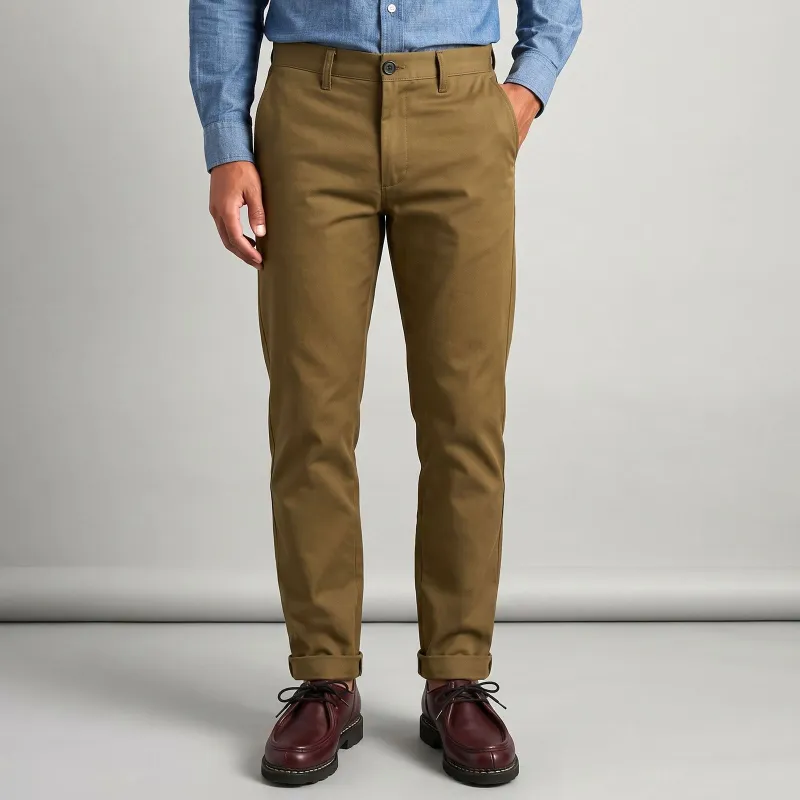 Rivet Chino British Khaki 8oz Italian Twill made by Epaulet Brand
