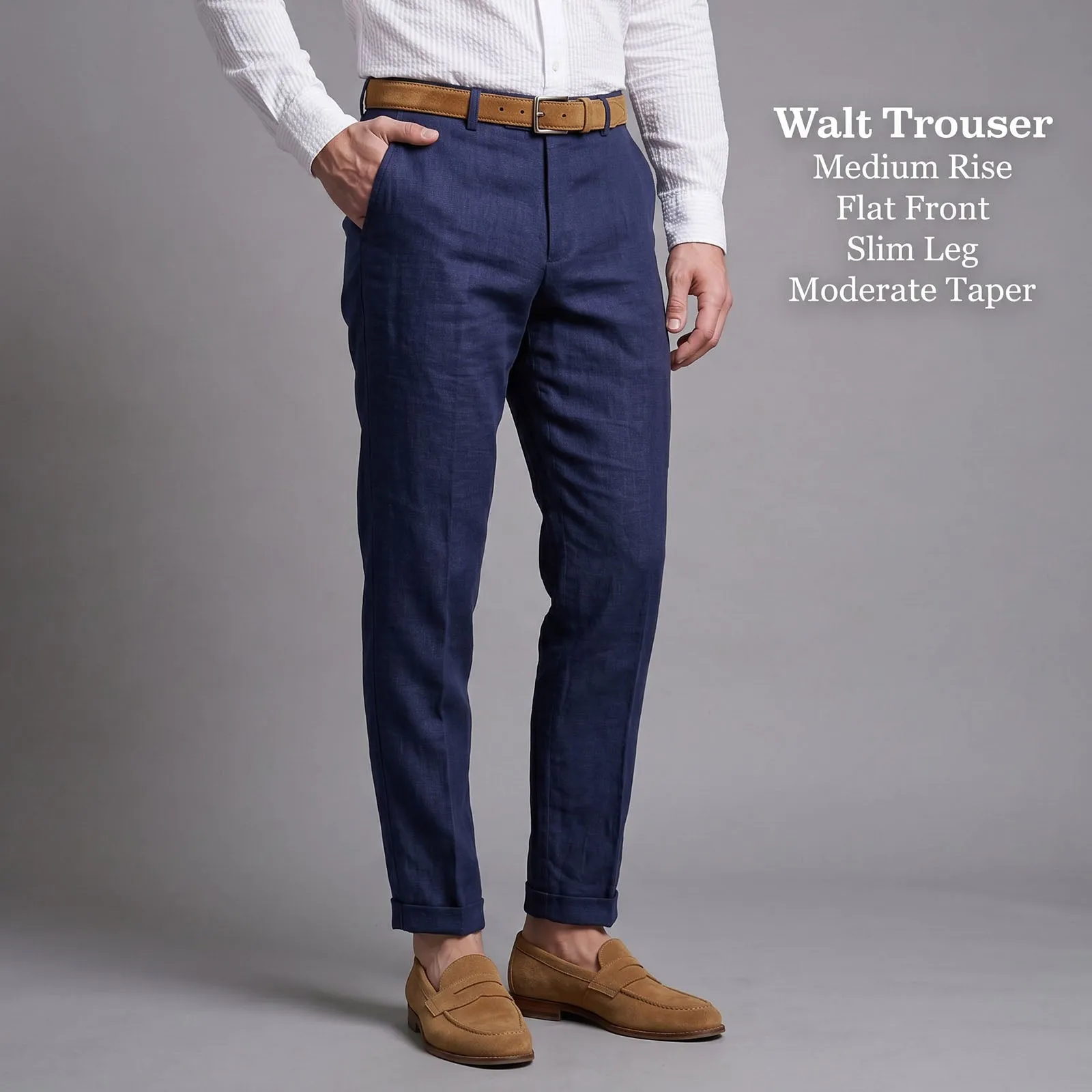 Custom Trousers in Italian & Irish Linens Project sold by Epaulet Brand product image thumbnail 4